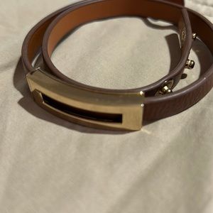 Brown leather bracelet